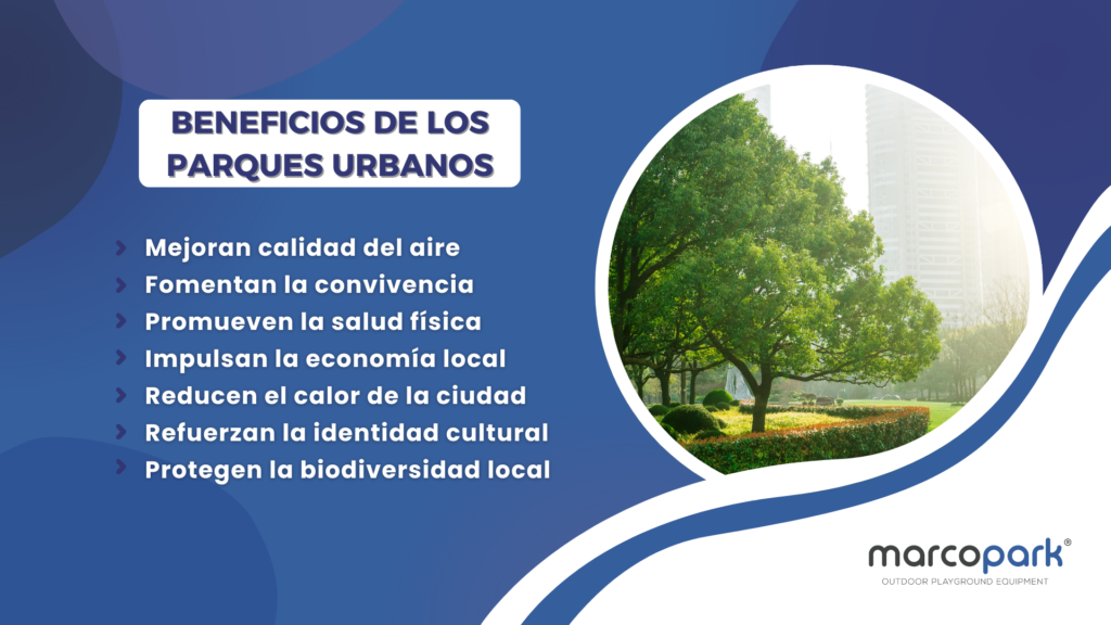 Beneficios de los parques urbanos en las ciudades